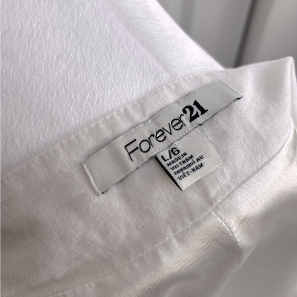 Forever 21 White Linen Shorts - Picture 5 of 8